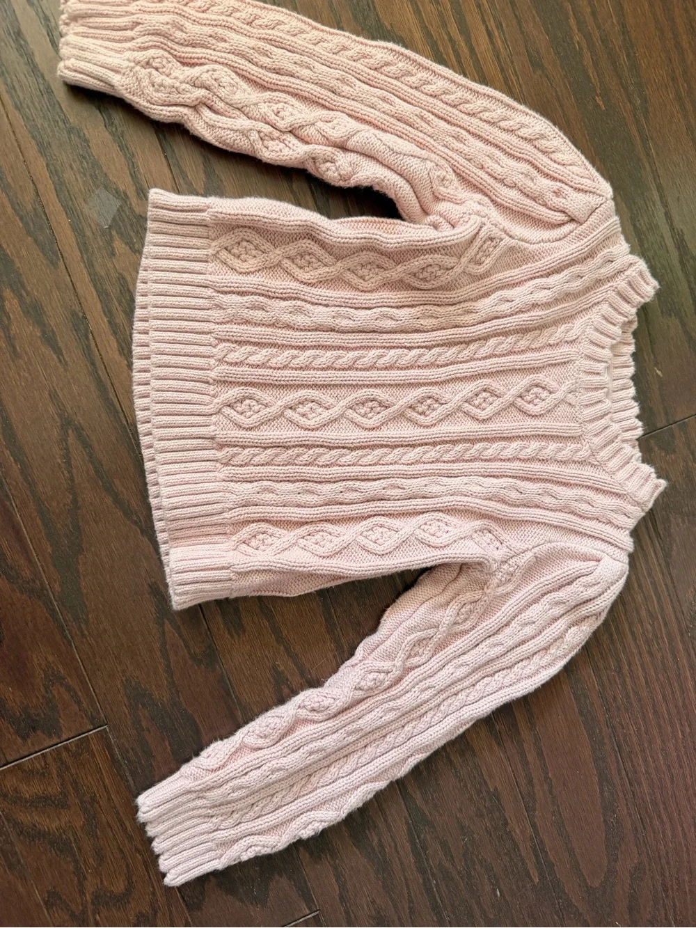 Loveshackfancy Gap kids Girls Pink Cable Knit Sweater & Lace Tiered Skirt Set S